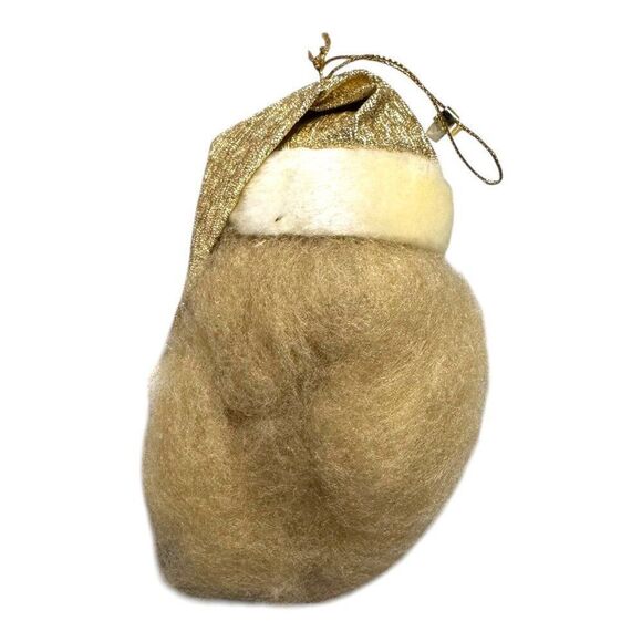 Set Of 3 Santa Claus Head Christmas Ornaments Vintage Long Beards & Festive Hats - Picture 14 of 16